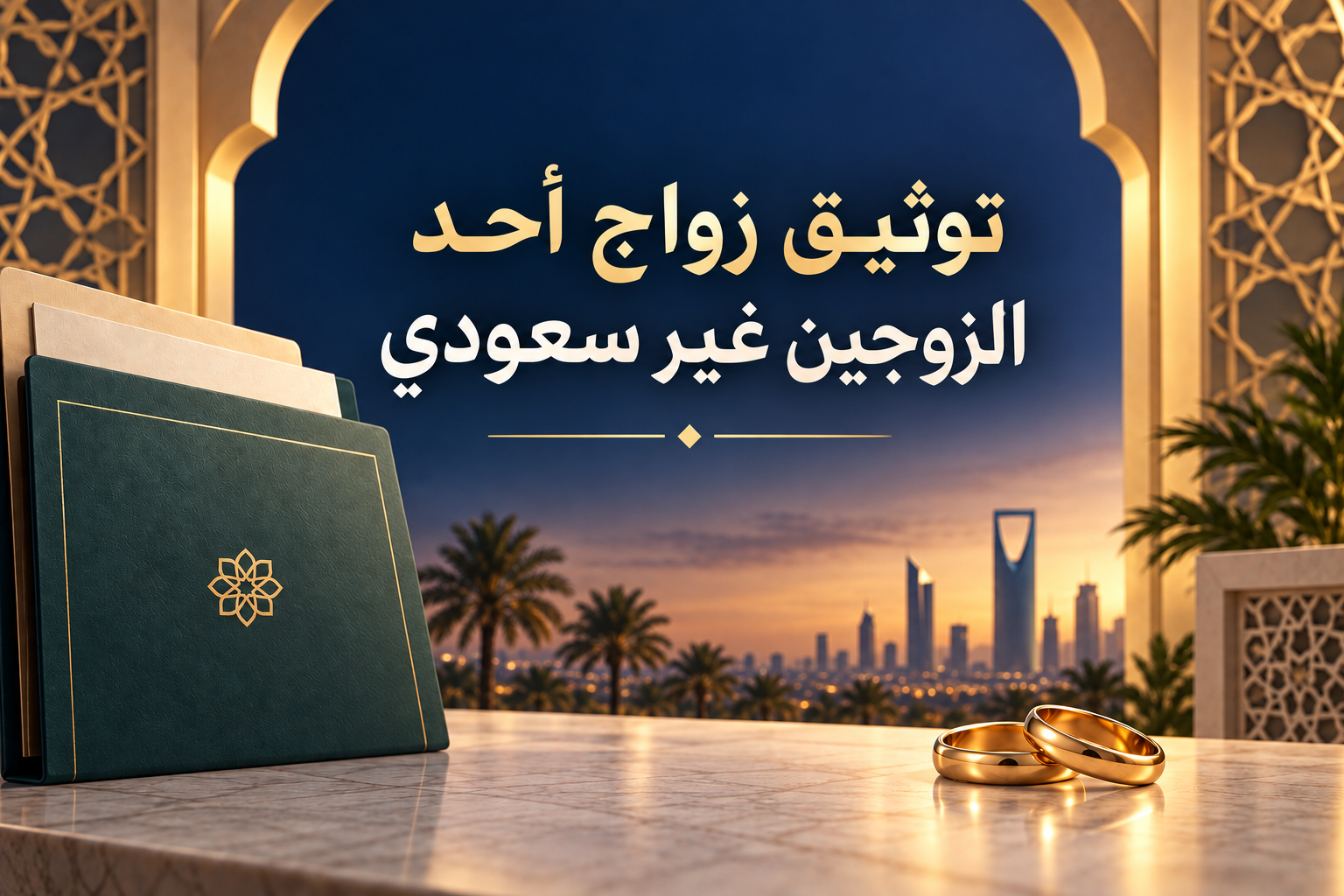 توثيق زواج أحد الزوجين غير سعودي عبر ناجز 2026
