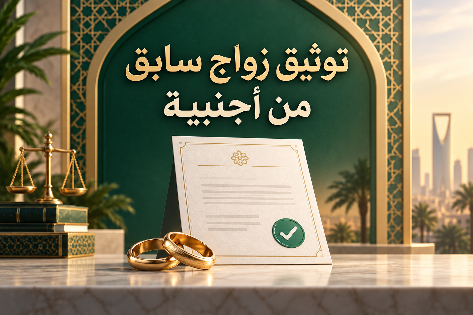 توثيق زواج سابق من أجنبية عبر ناجز 2026