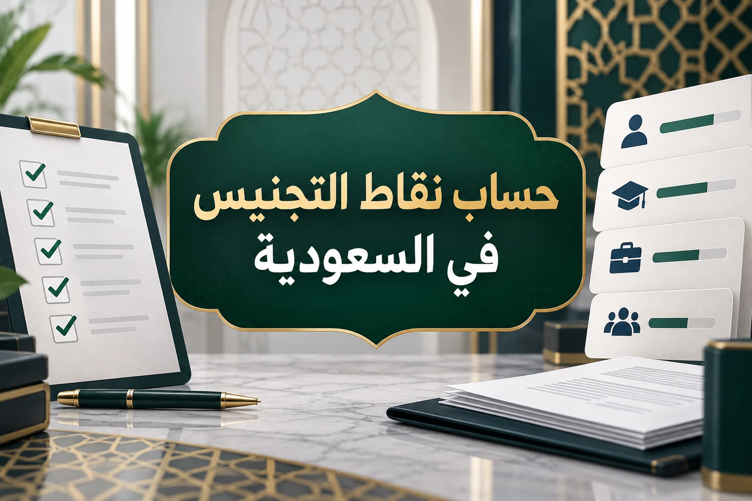 حساب نقاط التجنيس في السعودية 2026: الإقامة والمؤهلات والروابط العائلية