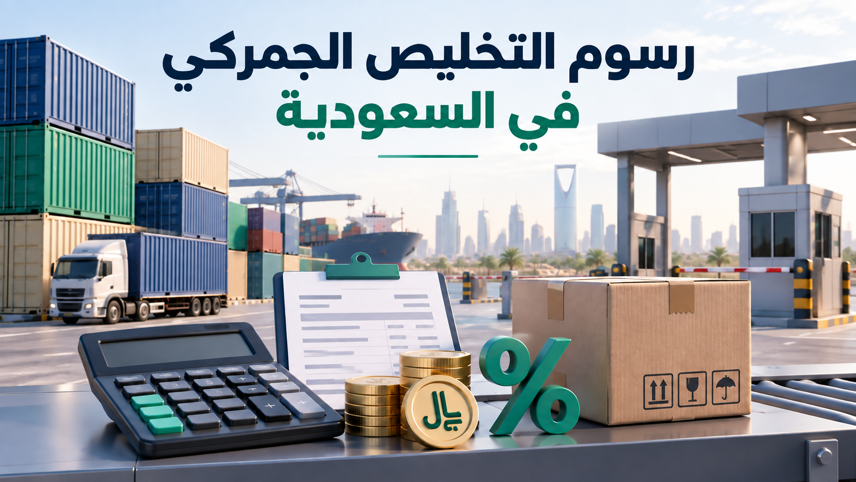 رسوم التخليص الجمركي في السعودية 2026: طريقة الحساب